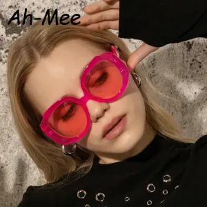 Oversize Oval Cycling Sunglasses Women Candy Color Pink Goggles Fashion Gradient Sun Glasses UV400 Eyewear Frame Ladies Shades