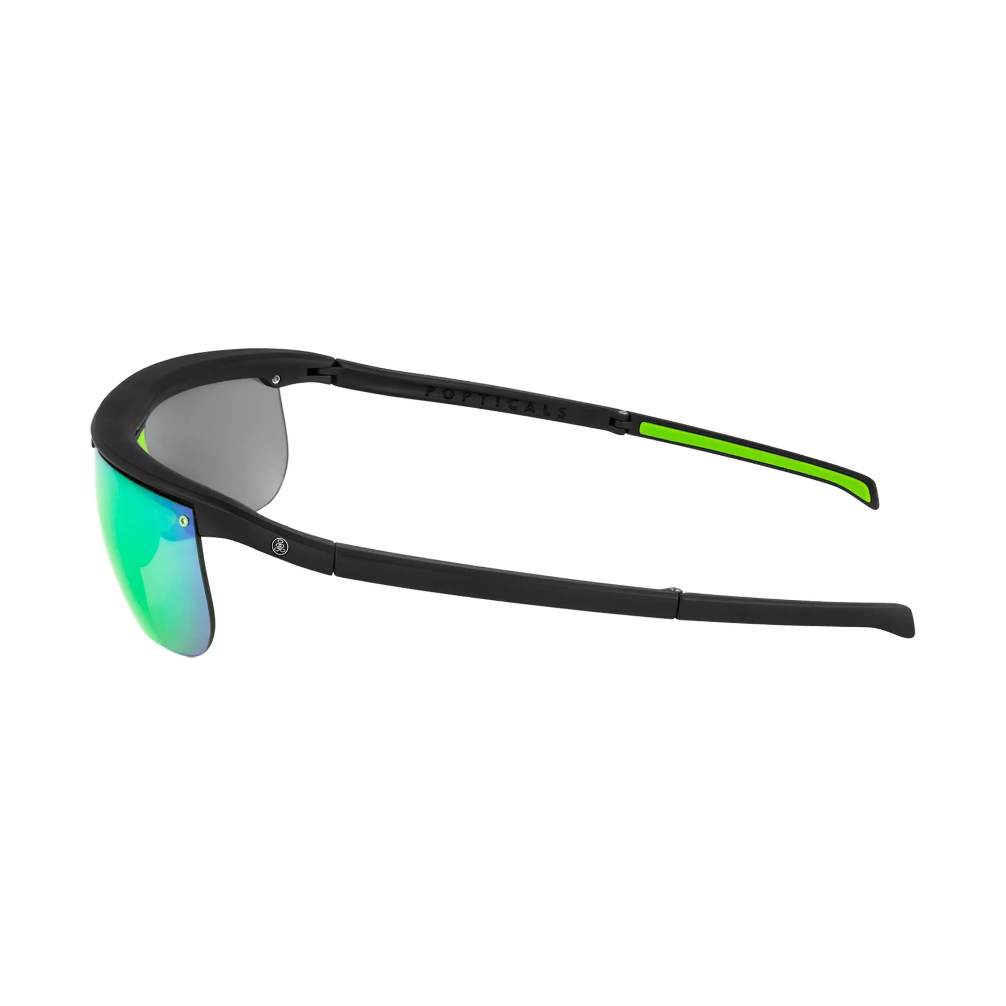 POPART | Polarized, Matte Black, Green Mirror, Small